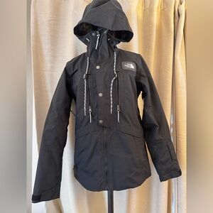 The North Face Superlu Black Toucan Print Insulated Dryvent Rain Ski Jacket Coat